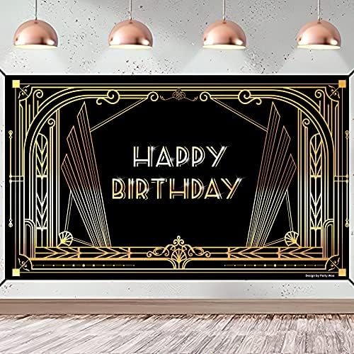 Фон PartyWoo честит рожден Ден, на Фона на 40-ия ден от раждането, на Фона на партита 72,9x43,3 инча, Украса за парти