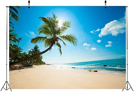 BELECO 20x10ft Текстилен Тропически Плаж на Фона на Тропически Плаж с Палми Океана Лятото на Хаваите Фотограф Фон за