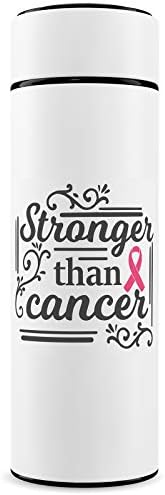 Подарък от рак, Подаръци за жени, Преживели рак на гърдата, Бутилка с 16 унции С Цедка За чай, Изолирано от Неръждаема