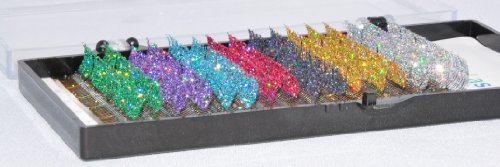 Очарователни Цветни Блестящи Мигли с Голограммой C Завитком .15 X 14 мм за Удължаване на миглите