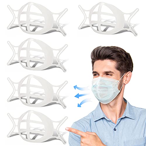 FunnyDay 5PCS 3D Upgrade Скоба за маска За Възрастни, Вътрешна Поддържаща Рамка за монтиране на Стена за Защита на Маски За Лице, Поставка за Червило, Носа