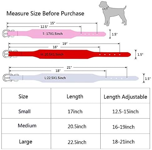 Нашийник за кучета с кристали Pimaodog, Стилен Кожен нашийник за кучета с нитове под формата на куршуми и пайети, леки и регулируеми за средни и Големи кучета (S:12.5-15 Кафя