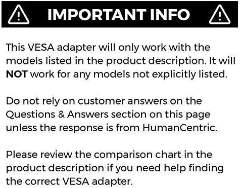 Скоба-адаптер за закрепване VESA за монитори Acer H226HQL, H236HL, H276HL [Очаква се получаване на патент] от HumanCentric