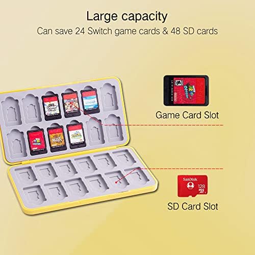 Хубава Калъф за карти игра PERFECTSIGHT за Nintendo Switch / Switch Lite/ OLED, Калъф за касети с 24 слот за притежатели