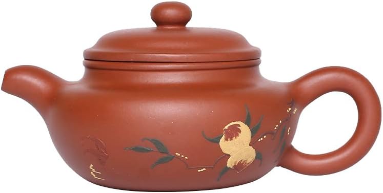 Цинский циментов известния гърне с лилав пясък, чай с ръчно рисувани кунг-фу, магически праскова антикварен чайник清水泥名文紫砂壶