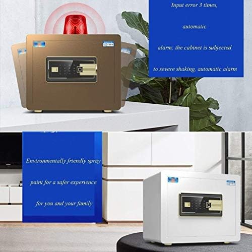 Цифров електронен сейф YFQHDD, Стоманена кутия-сейф за дома и офиса, Бебе сейф с клавиатура за бижута, Парични стойности (Цвят: черен)