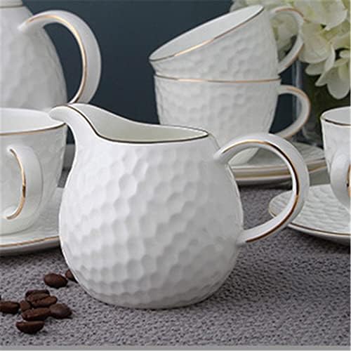 XIULAIQ набор от кафе чаши бяло костен порцелан в европейски стил, определени за следобеден чай, 15 кафе чаши, керамични чаен комплект (Цвят: A, размер: както е показано на