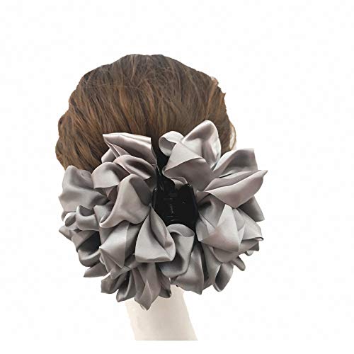 Pudwy голям коприна лък във формата на цвете, щипки за коса, женски щипки за коса, сватбени щипки за момичета, аксесоари