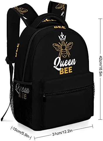 Кралицата на Пчелите Здрава чанта През рамо раница за лаптоп Пътен Раница За мъже, Жени, юноши