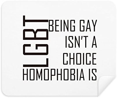 ЛГБТ Дъгата Флаг Избор Или Не кърпичка За Почистване на Пречистване на Екрана 2 елемента Замшевая Плат
