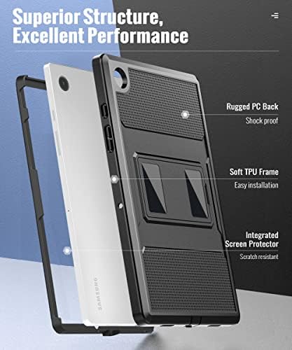 Калъф MoKo е Подходящ за Samsung Galaxy Tab A8 10.5 инча 2022 (SM-X200/SM-X205/SM-X207), устойчив на удари, здрав, със