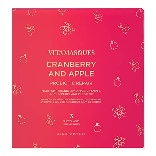 Маска за лице от боровинки и ябълки от Vitamasques - на Лечебното Корейската маска за лице с пробиотиками, Празничен
