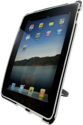Мултифункционална поставка Aidata ISP002WG SpinStand за iPad 1, бял корпус с бяло-сив пръстен, здрав корпус от твърда