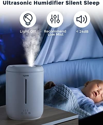 Овлажнители на въздуха Syvio за детска спални, Овлажнители на въздуха Syvio обем 6 литра с топла и студена мъгла и Овлажнители на въздуха обем 2,8 л студена мъгла за детето