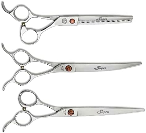 Ножици за подстригване на кучета MPP Geib Supra Pro прави или Извити, Изберете размер / Комплект (комплект от 4 части)
