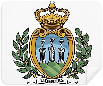 Сан Марино Европа Национален Герб Плат За Почистване на Екрана за Пречистване на 2 елемента Замшевой Тъкан