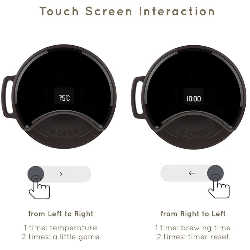 Xiaomi Пътна Чаша Moka Smart Coffee 430 мл Преносима Вакуумно Бутилка С OLED Сензорен Екран, Термос, Бутилка За Вода