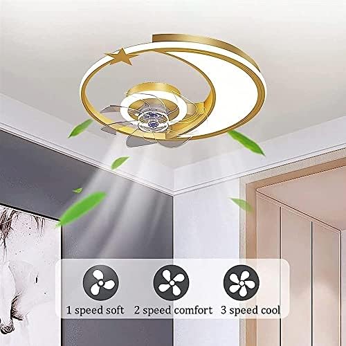 Вентилатор на тавана CUTYZ с Осветление, Вентилатор на Тавана Moon Child, Лампа-Вентилатор с led осветление и дистанционно