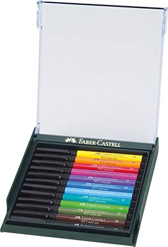 Комплект четки Faber-Castell PITT Artist Brush Pen от 12 наситените цветове На безопасно работно място
